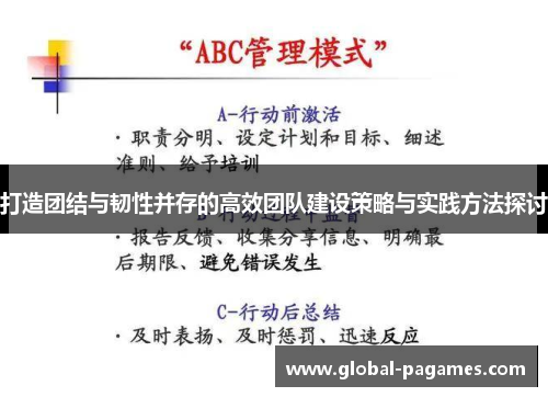 打造团结与韧性并存的高效团队建设策略与实践方法探讨
